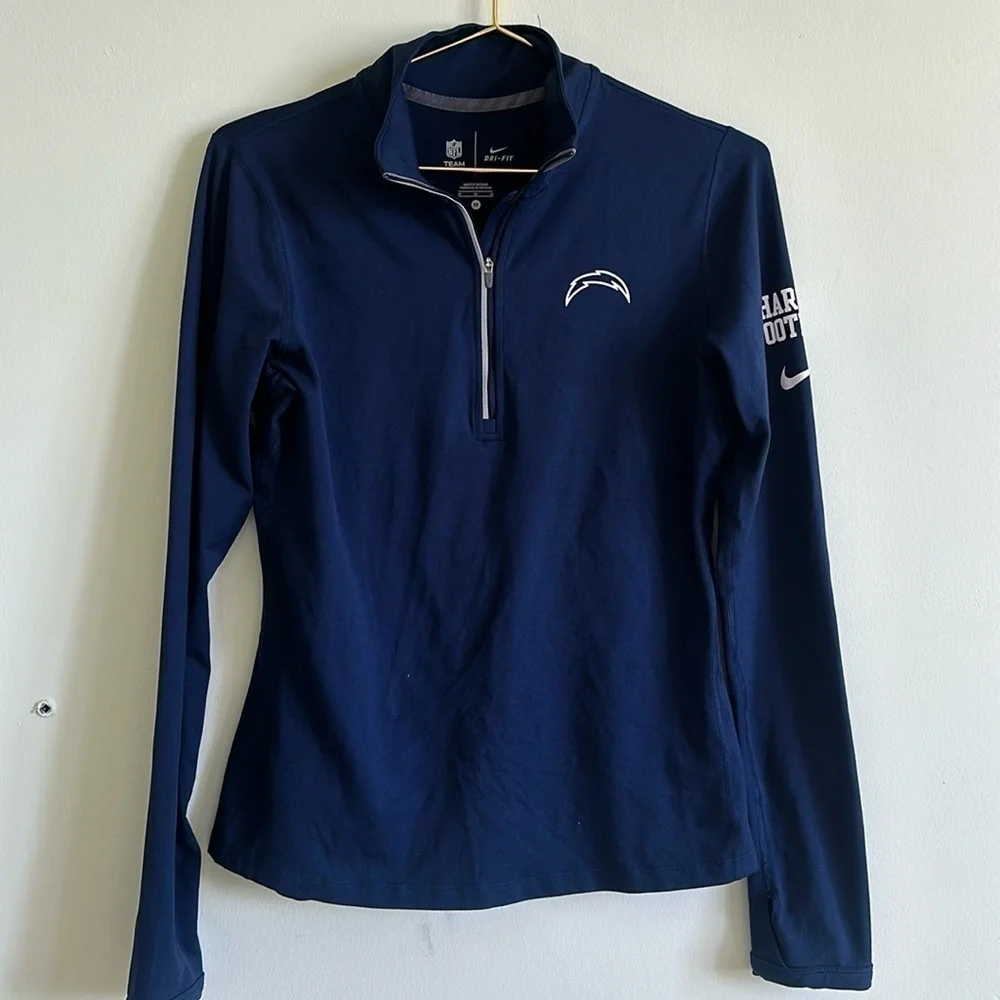 Nike NFL Los Angeles Chargers Half Zip Women’s Pullover Dark Blue Navy Sz Medium